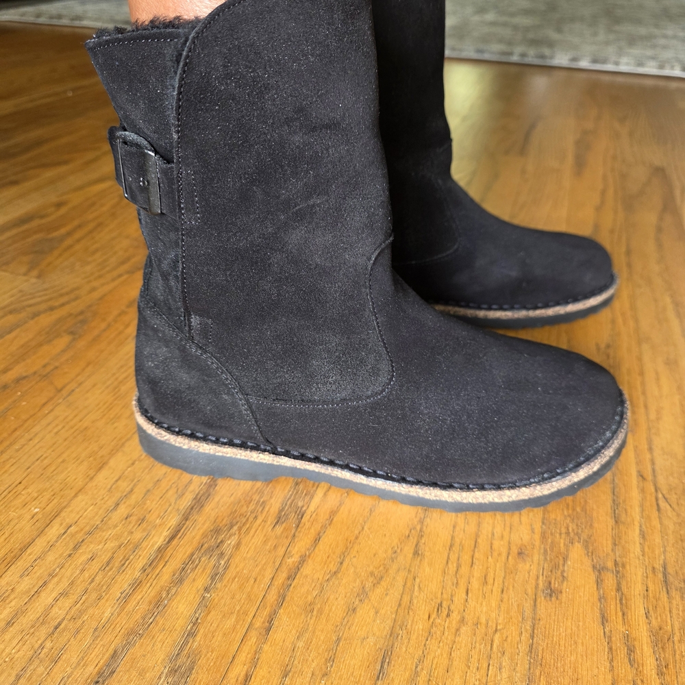 Birkenstock Black Suede Uppsala Shearling Boots - Picture 5 of 8